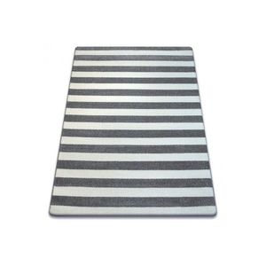 Kusový koberec SKETCH WILLIAM sivý/biely - pruhovaný vyobraziť