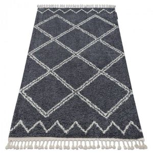 Kusový shaggy koberec BERBER ASILA sivý vyobraziť
