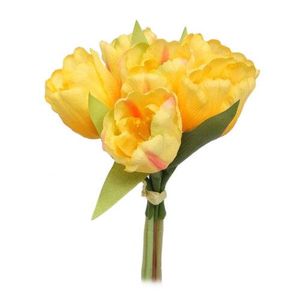 Umelá kvetina zväzok Tulipán, žltá vyobraziť