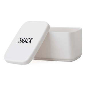 Biely desiatový box Design Letters Snack, 8, 2 x 6, 8 cm vyobraziť