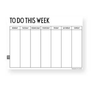 Biely týždenný plánovač Design Letters Weekly vyobraziť