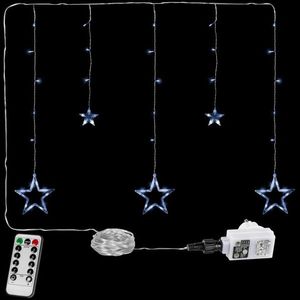 VOLTRONIC 67310 Vianočný záves - 5 hviezd, 61 LED, studeno biely + ovládač vyobraziť