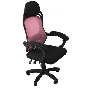 Otočná kancelárska stolička Oscar čierno-ružová vyobraziť
