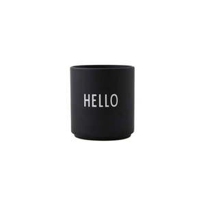 Čierny porcelánový hrnček 300 ml Hello – Design Letters vyobraziť