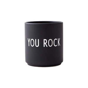 Čierny porcelánový hrnček 300 ml You Rock – Design Letters vyobraziť