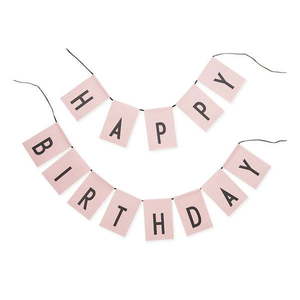 Ružová girlanda Design Letters Happy Birthday vyobraziť