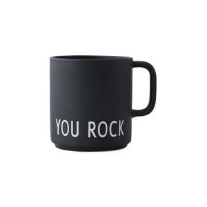 Čierny porcelánový hrnček 250 ml You Rock – Design Letters vyobraziť