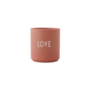 Ružový/béžový porcelánový hrnček 300 ml Love – Design Letters vyobraziť