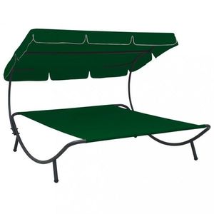 Záhradná posteľ s baldachýnom Dekorhome Zelená vyobraziť