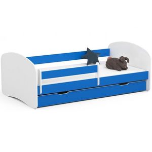 Detská posteľ SMILE 180x90 biela/modrá vyobraziť