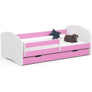 Detská posteľ SMILE 180x90 biela/ružová vyobraziť