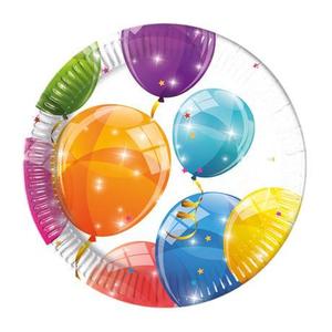 PROCOS Papierový tanier 20cm balóniky 8ks vyobraziť