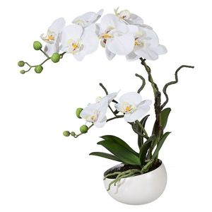 Umelá Orchidea v kvetináči biela, 42 cm 115812-40 vyobraziť