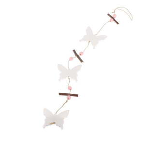 Drevená závesná dekorácia Dakls Butterflies, výška 80 cm vyobraziť