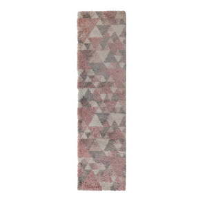 Sivo-ružový koberec Flair Rugs Nuru, 60 x 230 cm vyobraziť