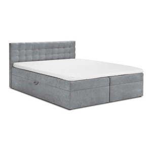 Sivá dvojlôžková posteľ Mazzini Beds Jade, 200 x 200 cm vyobraziť