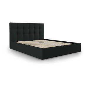 Čierna dvojlôžková posteľ Mazzini Beds Nerin, 180 x 200 cm vyobraziť