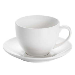 Biely porcelánový hrnček s tanierikom Maxwell & Williams Basic, 245 ml vyobraziť