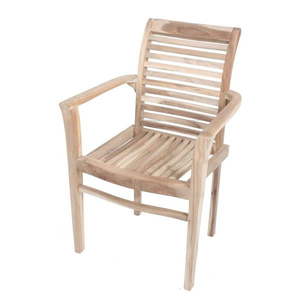 Záhradná stohovateľná stolička z teakového dreva Garden Pleasure Java vyobraziť