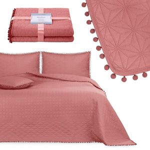 Prikrývka na posteľ AmeliaHome Meadore II ružová vyobraziť