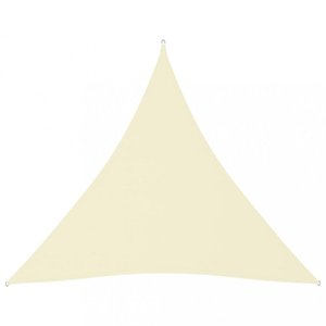 Tieniaca plachta trojuholníková 4x4x4 m oxfordská látka Dekorhome Krémová vyobraziť