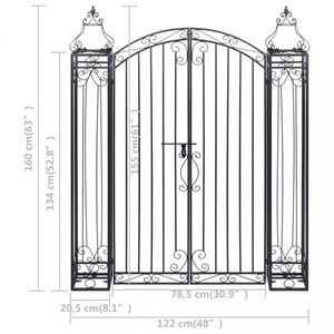 Okrasná záhradná brána kov Dekorhome 160 cm vyobraziť