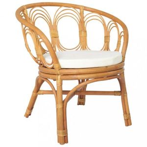 Jedálenská stolička prírodný ratan / plátno Dekorhome Hnedá vyobraziť