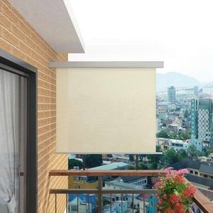 Balkónová zástena 150x200 cm Dekorhome Krémová vyobraziť
