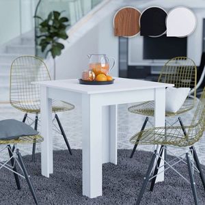 MIADOMODO jedálenský stôl pre 4 osoby, biely, 80x80x76, 5 cm vyobraziť