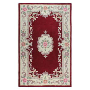 Červený vlnený koberec Flair Rugs Aubusson, 75 × 150 cm vyobraziť