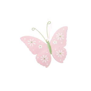 Súprava 2 ružových kovových závesných dekorácií Dakls Butterfly vyobraziť