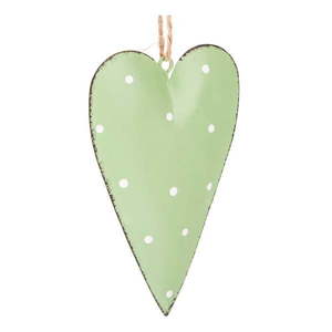 Súprava 3 zelených kovových závesných dekorácií Dakls Dotty Heart vyobraziť