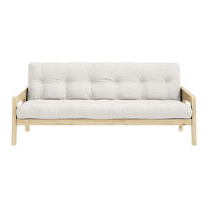 Variabilná rozkladacia pohovka s futónom v bielej farbe Karup Design Grab Natural/Natural vyobraziť