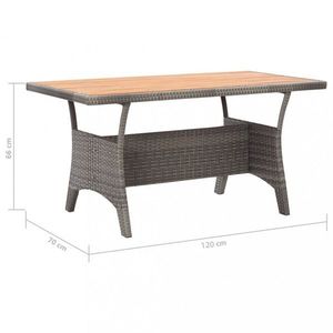 Záhradný stôl sivá / akácia Dekorhome 120 cm vyobraziť