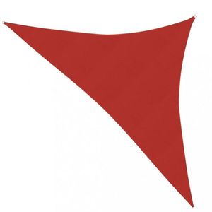 Tieniaca plachta trojuholníková HDPE 2, 5 x 2, 5 x 3, 5 m Dekorhome Červená vyobraziť