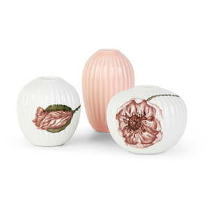 Súprava 3 miniatúrnych porcelánových váz Kähler Design Hammershøi Poppy vyobraziť