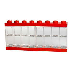 Červená zberateľská skrinka na 16 minifigúrok LEGO® vyobraziť