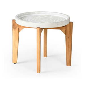 Záhradný stolík so sivou betónovou doskou Bonami Selection Bari, ø 55 cm vyobraziť