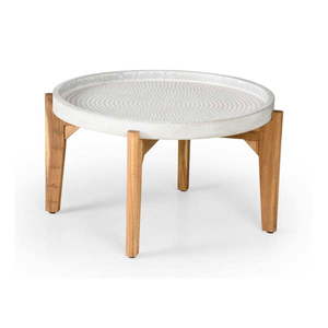 Záhradný stolík so sivou betónovou doskou Bonami Selection Bari, ø 70 cm vyobraziť