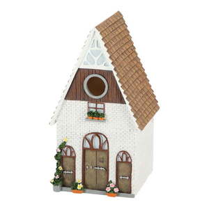 Biela búdka pre vtáčiky Esschert Design Farm House vyobraziť
