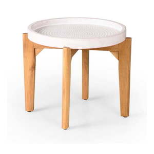 Záhradný stolík s ružovou betónovou doskou Bonami Selection Bari, ø 55 cm vyobraziť