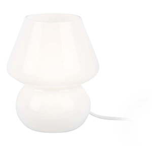 Biela sklenená stolová lampa Leitmotiv Glass, výška 18 cm vyobraziť