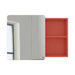 Červená závesná/so zrkadlom kúpeľňová skrinka 80x58 cm Color Bath – Tom Tailor vyobraziť
