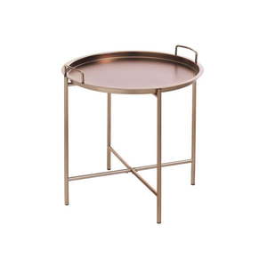 Odkladací stolík v medenej farbe s odnímateľným podnosom Tomasucci Vagna, Ø 45 cm vyobraziť