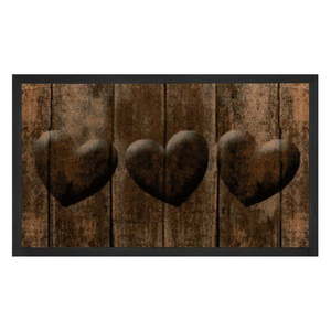 Hnedá rohožka Hanse Home Hearts, 45 x 75 cm vyobraziť