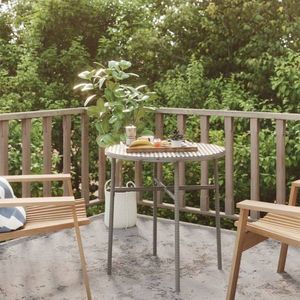 Záhradný čajový stolík polyratan Dekorhome Sivá vyobraziť