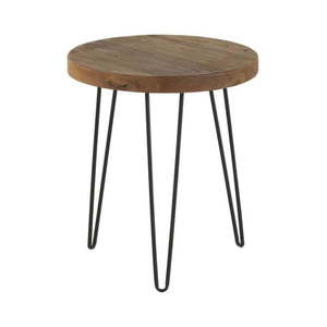 Odkladací stolík s doskou z brestového dreva Geese Camile, ⌀ 46 cm vyobraziť