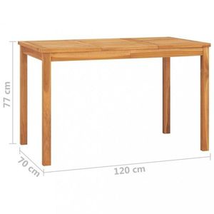 Záhradný jedálenský stôl teak Dekorhome 120x70x77 cm vyobraziť