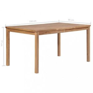 Záhradný jedálenský stôl teak Dekorhome 150x90x77 cm vyobraziť