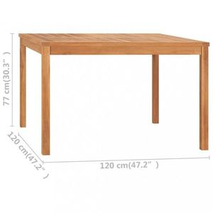 Záhradný jedálenský stôl teak Dekorhome 120x120x77 cm vyobraziť